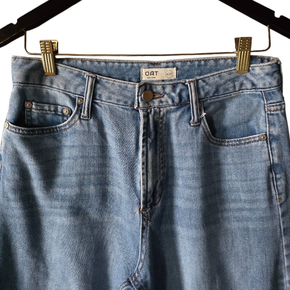 OAT NYC Baby Wide Leg Jeans in Bello Light Wash Size 27 - Picture 2 of 5